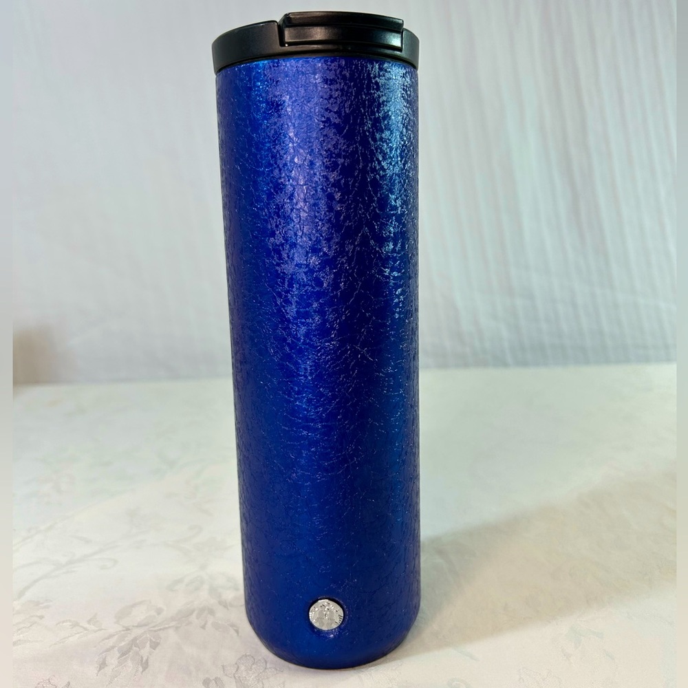 Starbucks 2020 Frost Blue Ice Crystal Stainless Steel 16oz Tumbler with Lid